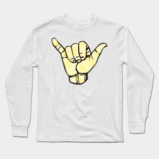 Yellow Shaka Long Sleeve T-Shirt